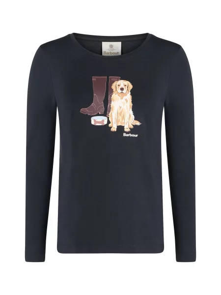Barbour Tričko Hedley béžová / námořnická modř / tmavě hnědá bílá