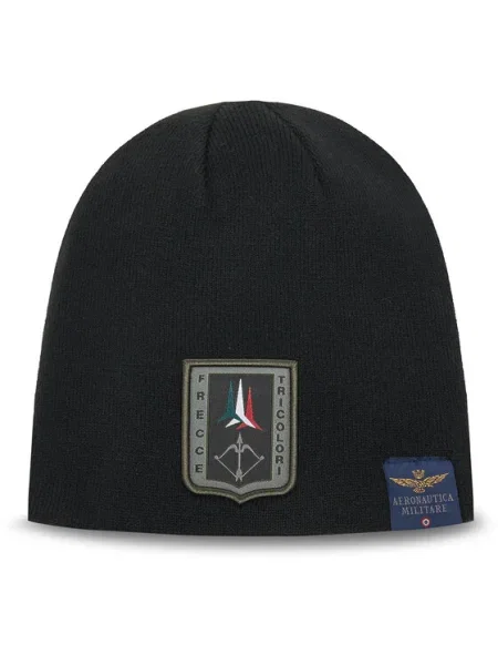 Pánska zimná čiapka Aeronautica Militare jet black čierna