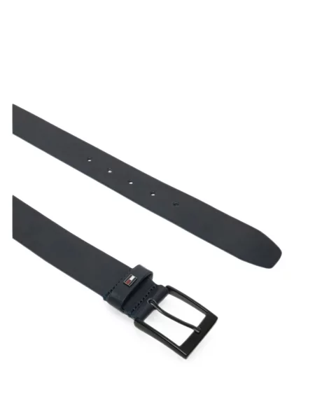 Cu centură curea Tommy Hilfiger din piele albastru