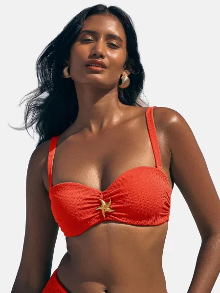 Love & roses Sutien costum de baie homar portocaliu