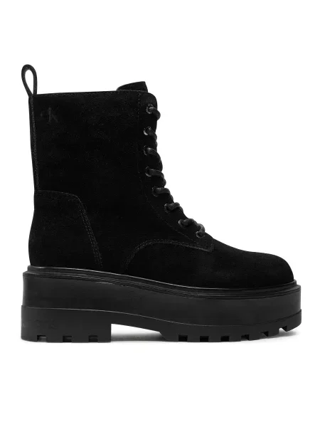 Ορειβατικά παπούτσια Calvin Klein Jeans Flatform Zip Laceup Mg S μαύρο