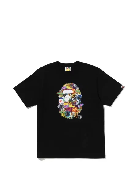 Tricou A Bathing Ape® cu imagine negru