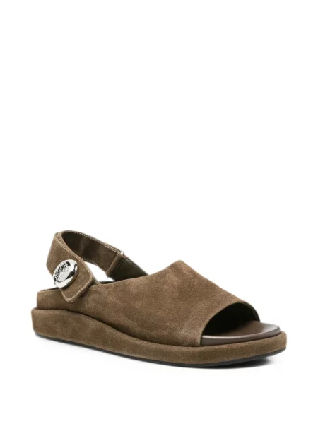 Sandale Sergio Moretti Firenze din piele de căprioară slingback maro