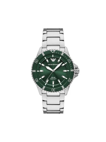Ceas Emporio Armani World Explorer Argintiu verde