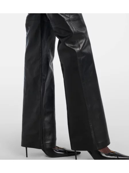 Pantaloni Nili Lotan din piele negru