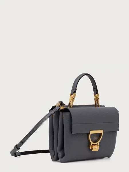 Coccinelle geantă crossbody pentru femei din piele gri