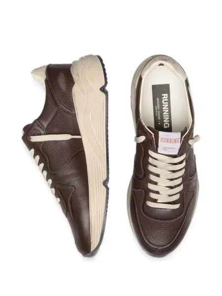 Δερμάτινη τρέξιμο παπούτσια για τρέξιμο Golden Goose Running Sole καφέ