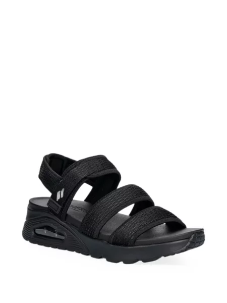 Sandale Skechers cu platformă cu bretele negru