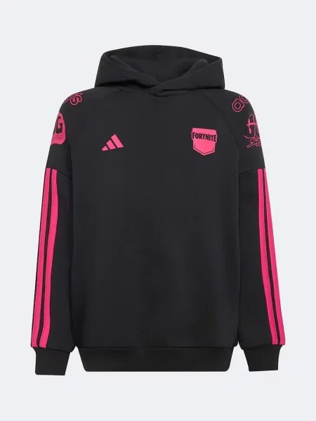Adidas кофта з капюшоном дитяча з бавовною FORTNITE