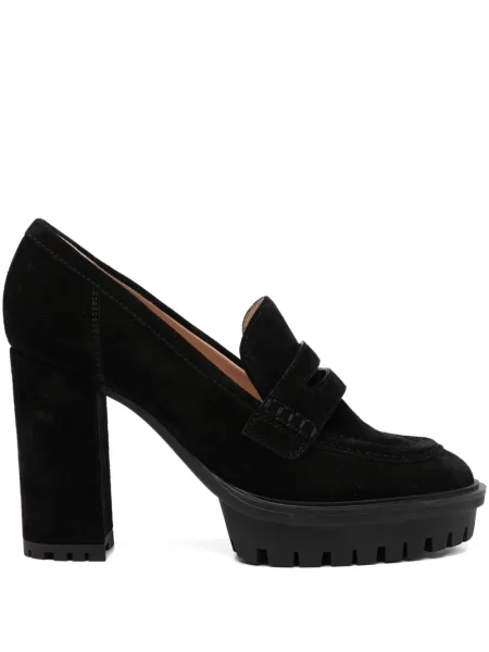 Pantofi cu toc Gianvito Rossi din piele de căprioară negru