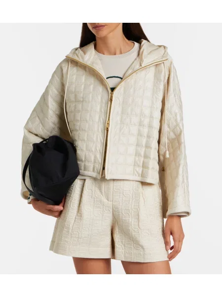Geacă Moncler cu glugă bej