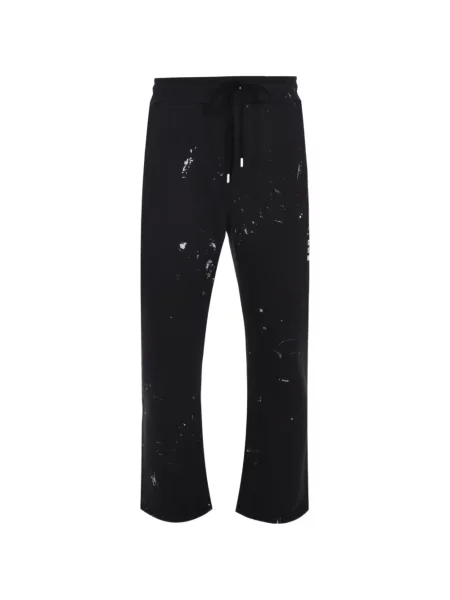 Pantaloni Domrebel cu imagine alergare negru
