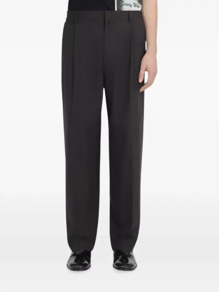 Pantaloni Mm6 Maison Margiela de lână gri