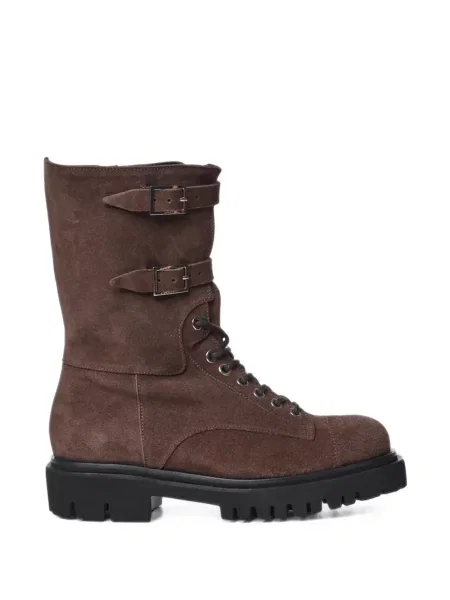Botine Dondup cu șireturi din piele maro
