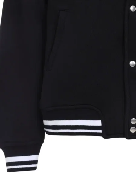 Geacă Off-white cu broderie cu glugă alb