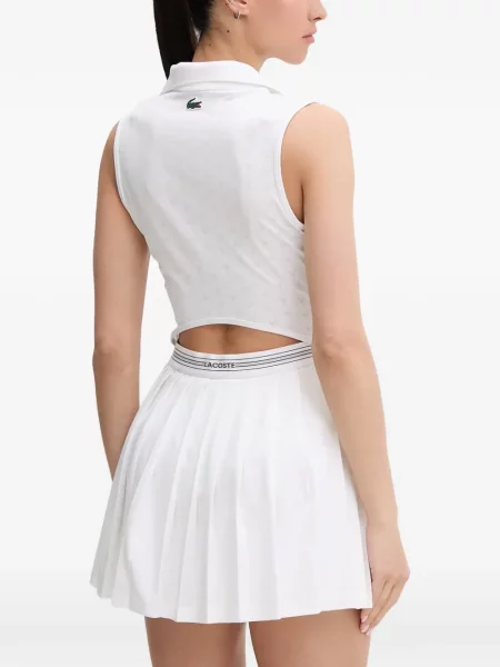 Rochie mini Lacoste fără mâneci alb