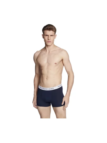Bokserki Ralph Lauren Classic Stretch granatowo-białe 3 pary S białe