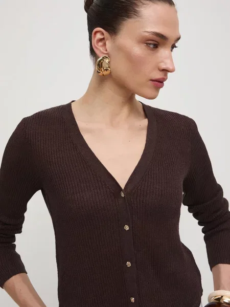 Medicine cardigan pentru femei din in maro