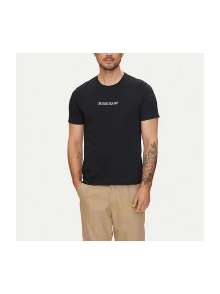 Guess Jeans Tricou Embro negru