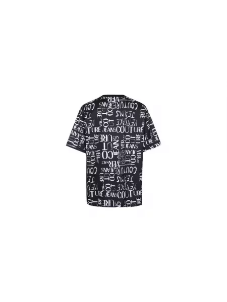 Koszulka Versace Jeans Couture z logo czarna