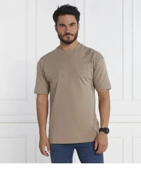 BOSS GREEN Póló Tee Lotus zöld