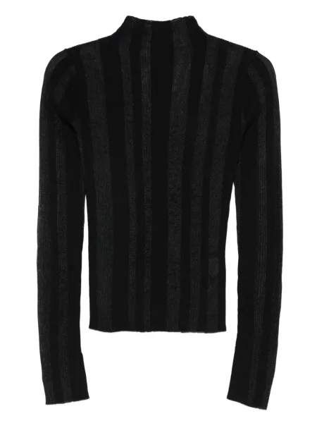 Pulover Patrizia Pepe cu decolteu rotund negru