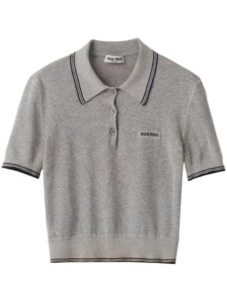 Polo Miu Miu cu dungi gri