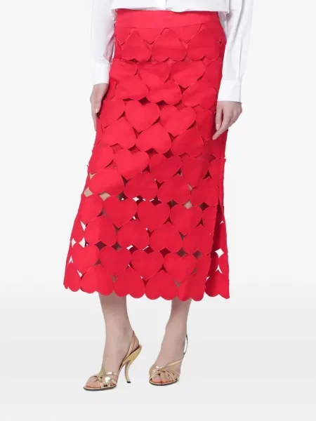 Fustă midi Farm Rio până la genunchi roșu