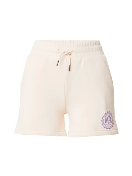 AÉROPOSTALE Pantaloni bej deschis / mov închis alb