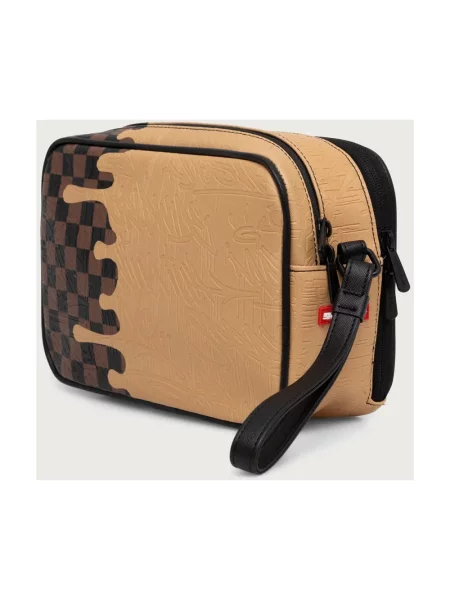 Kosmetyczka Sprayground skórzana brązowa