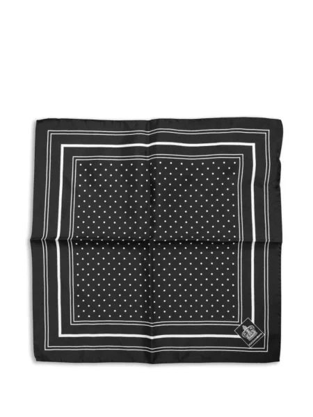 Fular Dolce & Gabbana de mătase cu buline negru