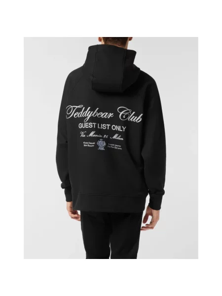 Bluza z kapturem Philipp Plein typu teddy czarna