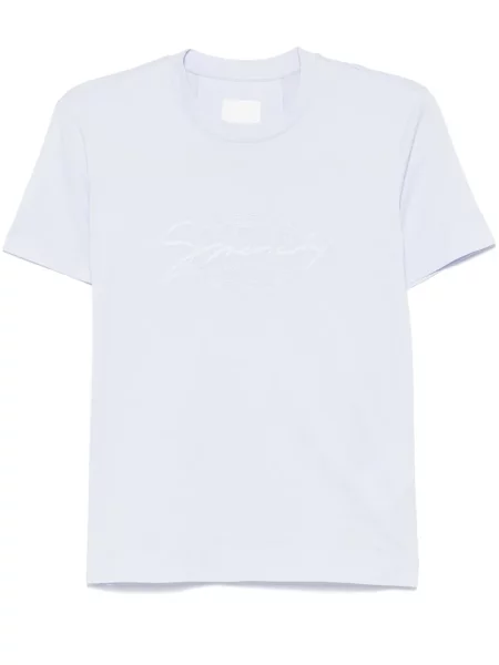 Tricou Givenchy cu broderie albastru