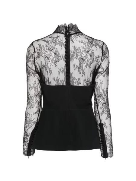 Top Elie Saab din dantelă negru