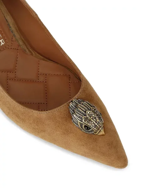 Замшеві туфлі Kurt Geiger London на шпильці коричневі