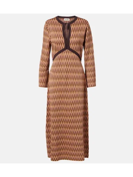 Rochie midi Rixo din jacard până la genunchi de costum