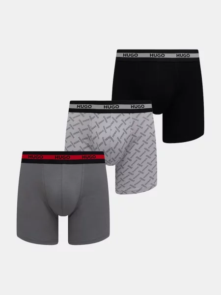 HUGO bokserki z BOXER BR PLANET DES szare