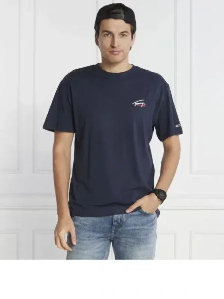 Tommy Jeans Póló SMALL FLAG kék
