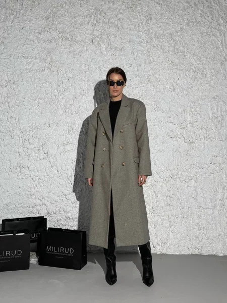 Пальто Milirud бавовна/поліестер бежевий