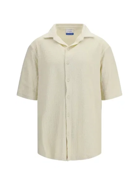 Cămașă Off-white din material terry alb
