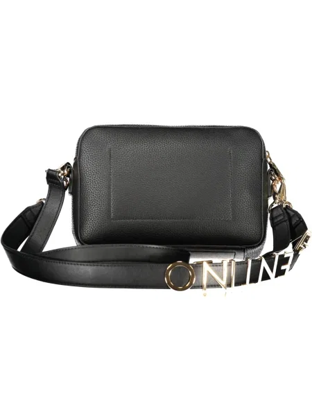 Lniana torebka Valentino By Mario Valentino czarna