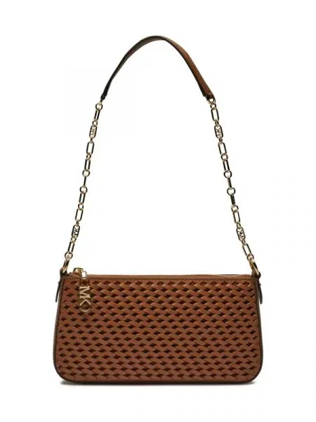 Michael Kors De piele geantă pe umăr maro