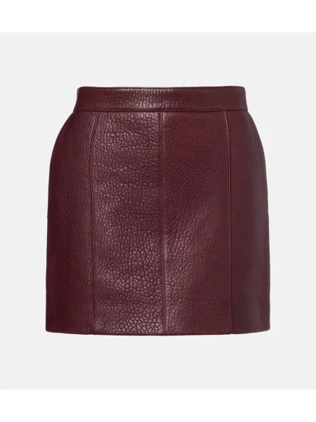 Fustă din piele Chloé bordo