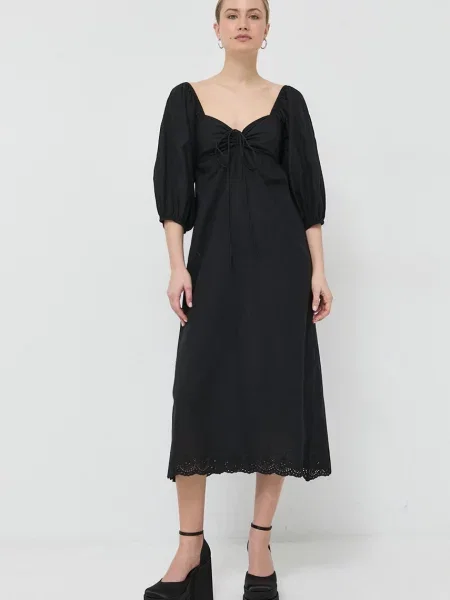 Сукня Notes du Nord Filippa maxi розкльошена чорний