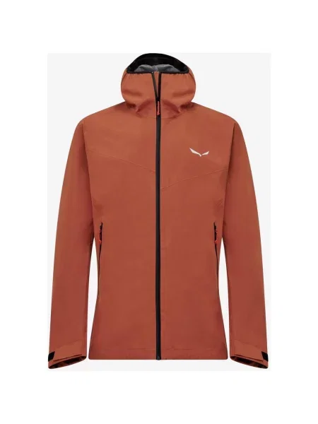 Kurtka z kapturem Salewa Puez GORE-TEX ePE 3L brązowy S pomarańczowy