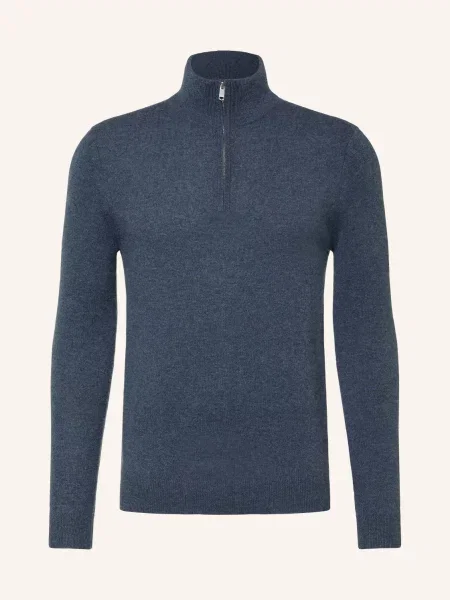 Reiss Sweter Z Kaszmiru Typu Troyer Royal blau granatowy