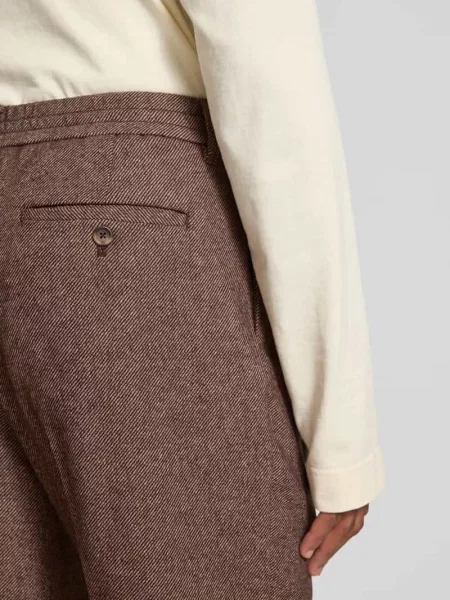 Spodnie o kroju tapered z dodatkiem wełny model ‘LEROY’ Selected Homme