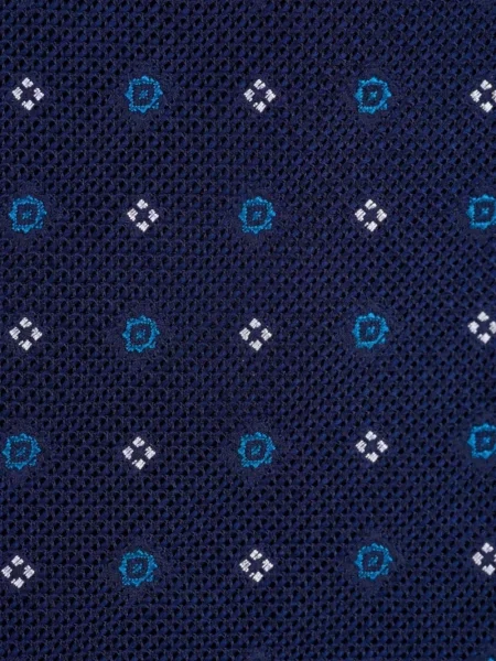 Cravată Brioni cu imprimeu geometric albastru