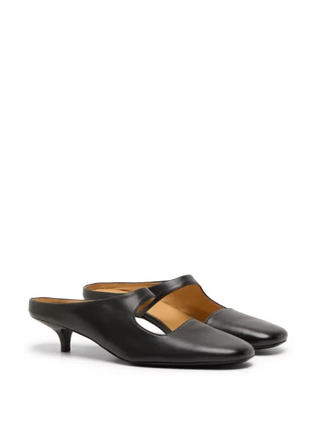 Papuci tip mules Marsell din piele negru