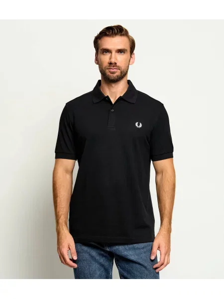 Tricou FRED PERRY Plain Polo T-Shirt Black M negru